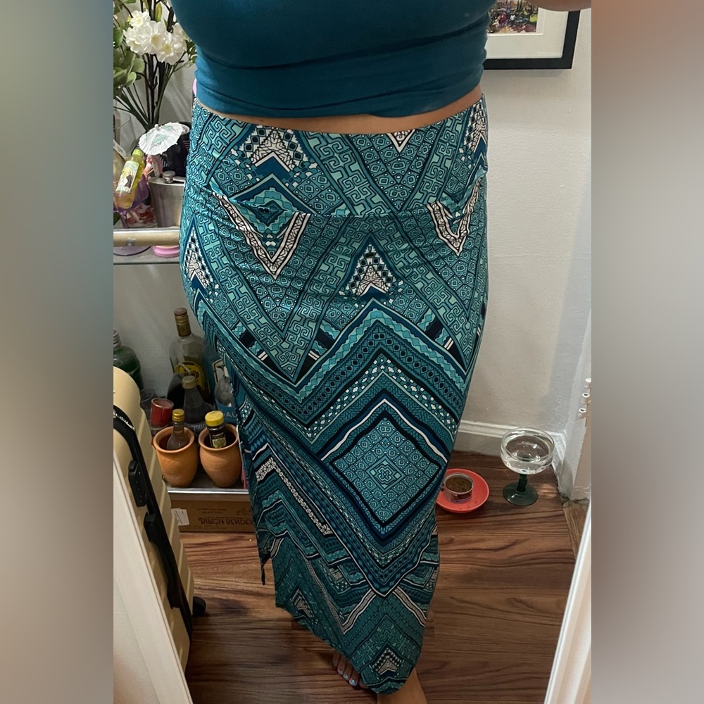 Printed Maxi Skirt